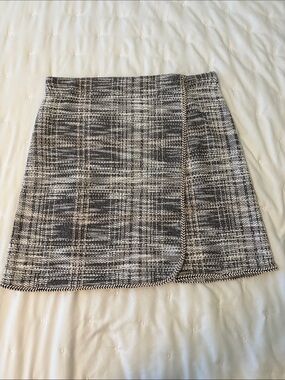 Max Studio Black and White Tweed Mini Skirt